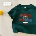 Summer New Children's Short Sleeve T-Shirt for Boys and Girls, Pure Cotton Kids Round Neck Cartoon Print Top