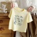 Cotton Children's Short Sleeve T-Shirt with Cartoon Print Casual Summer Clothing Cotton Children's Short Sleeve T-Shirt with Cartoon Print Casual Summer Clothing