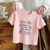 Cotton Children's Short Sleeve T-Shirt with Cartoon Print Casual Summer Clothing Cotton Children's Short Sleeve T-Shirt with Cartoon Print Casual Summer Clothing