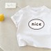 Summer New Children's Short Sleeve T-Shirt for Boys and Girls, Pure Cotton Kids Round Neck Cartoon Print Top