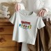 Children's Short Sleeve T-Shirt Pure Cotton Cartoon Print Top