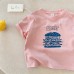 Children's Short Sleeve T-Shirt for Boys and Girls, Pure Cotton Round Neck Cartoon Print
