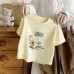 Children's Short Sleeve T-Shirt  Pure Cotton Cartoon Print Top