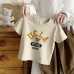 Cotton Children's Short Sleeve T-Shirt with Cartoon PrintCasual Summer Clothing