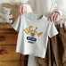 Cotton Children's Short Sleeve T-Shirt with Cartoon PrintCasual Summer Clothing