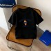Summer New Children's Short Sleeve T-Shirt for Boys and Girls, Pure Cotton Kids Round Neck Cartoon Print Top