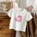 Summer New Children's Short Sleeve T-Shirt for Boys and Girls Cartoon Print Casual Top