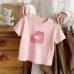 Summer New Children's Short Sleeve T-Shirt for Boys and Girls Cartoon Print Casual Top
