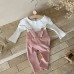 High impact strap overalls for baby girls