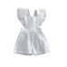 Knitted overalls shorts with floral print cute and casual mid waist