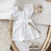 Knitted overalls shorts with floral print cute and casual mid waist