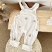Flower Embroidered Strap Pants Cute Strap Pants