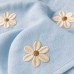 Flower embroidered overalls with adjustable shoulder straps versatile casual pants