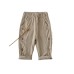 Flower embroidery high waisted versatile loose casual pants