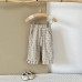 Corduroy floral spring and autumn outer pants