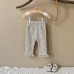 Lace hem floral pattern casual leggings Lace hem floral pattern casual leggings