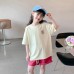 Girls' Short Sleeve T-Shirt Casual Loose Fit Top for Older Children