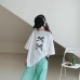Girls' T-Shirt Short Sleeve Top with Print for Children