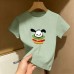 Summer New Children's Short Sleeve T-Shirt for Boys and Girls, Pure Cotton Kids Round Neck Cartoon Print 