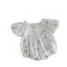 Floral soft bubble sleeves clothing triangle crawling