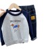 Long Sleeve Crewneck Top Kids Clothing for Boys Middle and Large Sizes
