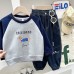 Long Sleeve Crewneck Top Kids Clothing for Boys Middle and Large Sizes