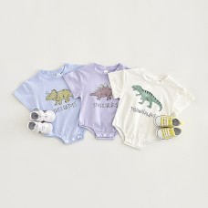 Dinosaur printed short sleeved baby climbing clothes