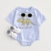 Dinosaur printed short sleeved baby climbing clothes