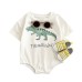Dinosaur printed short sleeved baby climbing clothes