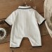 Cow horn button crawling clothes baby jumpsuit autumn and winter