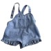 Lace large pocket shoulder strap shorts