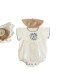 Flying sleeve cotton linen jumpsuit