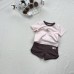 Children's short sleeved two-piece set for baby boys and girls