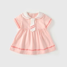 Collar short sleeved dress