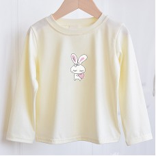 Girl's white long sleeved T-shirt
