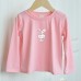 Girl's white long sleeved T-shirt