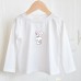 Girl's white long sleeved T-shirt