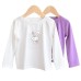 Girl's white long sleeved T-shirt