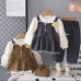 Long sleeved three piece spring and autumn set children's clothing