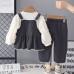 Long sleeved three piece spring and autumn set children's clothing