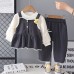 Long sleeved three piece spring and autumn set children's clothing