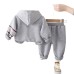Children's casual hooded long sleeved three piece set for baby boys Children's casual hooded long sleeved three piece set for baby boys