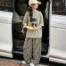 Letter short sleeved T-shirt graffiti wide leg pants two-piece set
