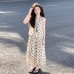 Girls' polka dot vest wide leg pants set