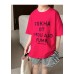 Cute Cartoon Print Short Sleeve T-Shirt for Girls