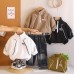 Half zip long sleeved two-piece set