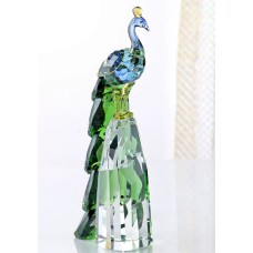 Crystal peacock ornament