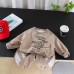 Children's casual letter long sleeved two-piece suit