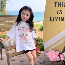 Girls' Cartoon Short Sleeve T-Shirt Children's Top Baby 