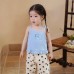 Cute Girls' Summer Strap Top with Bow, Versatile Crop Top for Kids, Stylish Inner Layer Clothing